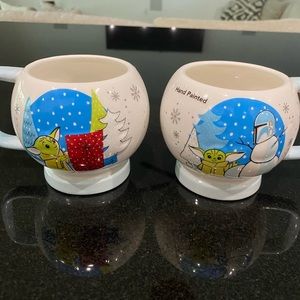 NWT (Set of 2) Star Wars Yoda Snowglobe Mugs by St. Nicholas Square®